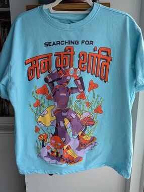 The Souled Store Originals Oversized Graphic Tee | Hindi Peace of Mind | XL